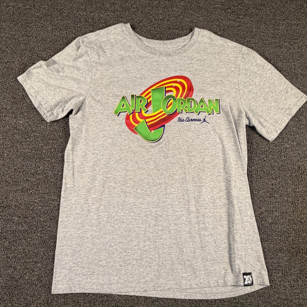 Jordan Brand Space Jam 20th Anniversary Grey Graphic Tee Mens Medium M